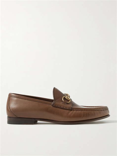 gucci loages mrporter|GUCCI Horsebit 1953 leather loafers .